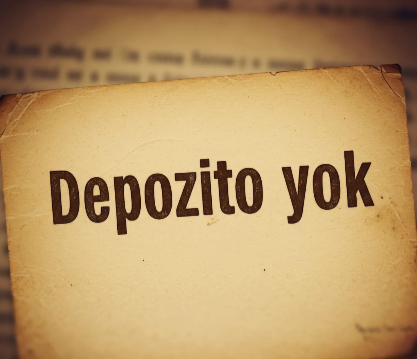 DEPOZİTO YOK